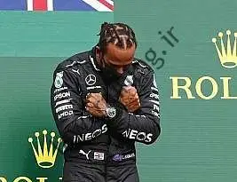 ادای احترام لوئیس همیلتون به چادویک بوزمن پس از قهرمانی در فرمول یک بلژیک